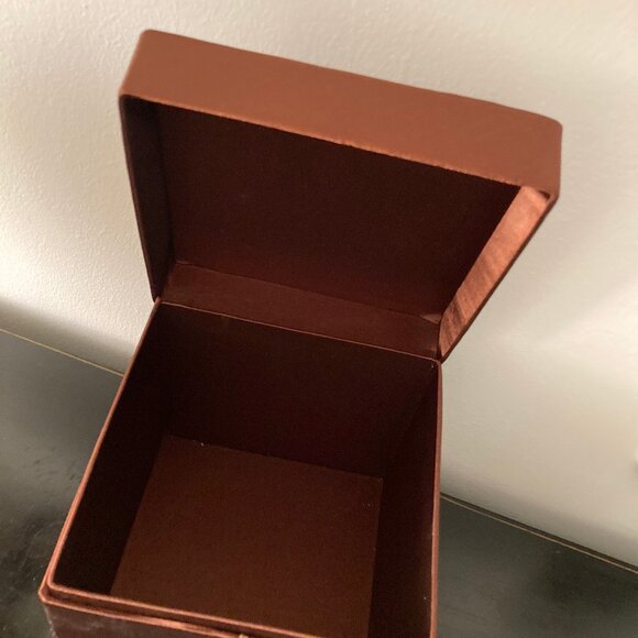 Chocolate Brown Satin Cover Box for Jewelry, Accessories, or Keepsakes - Picture 2 of 6